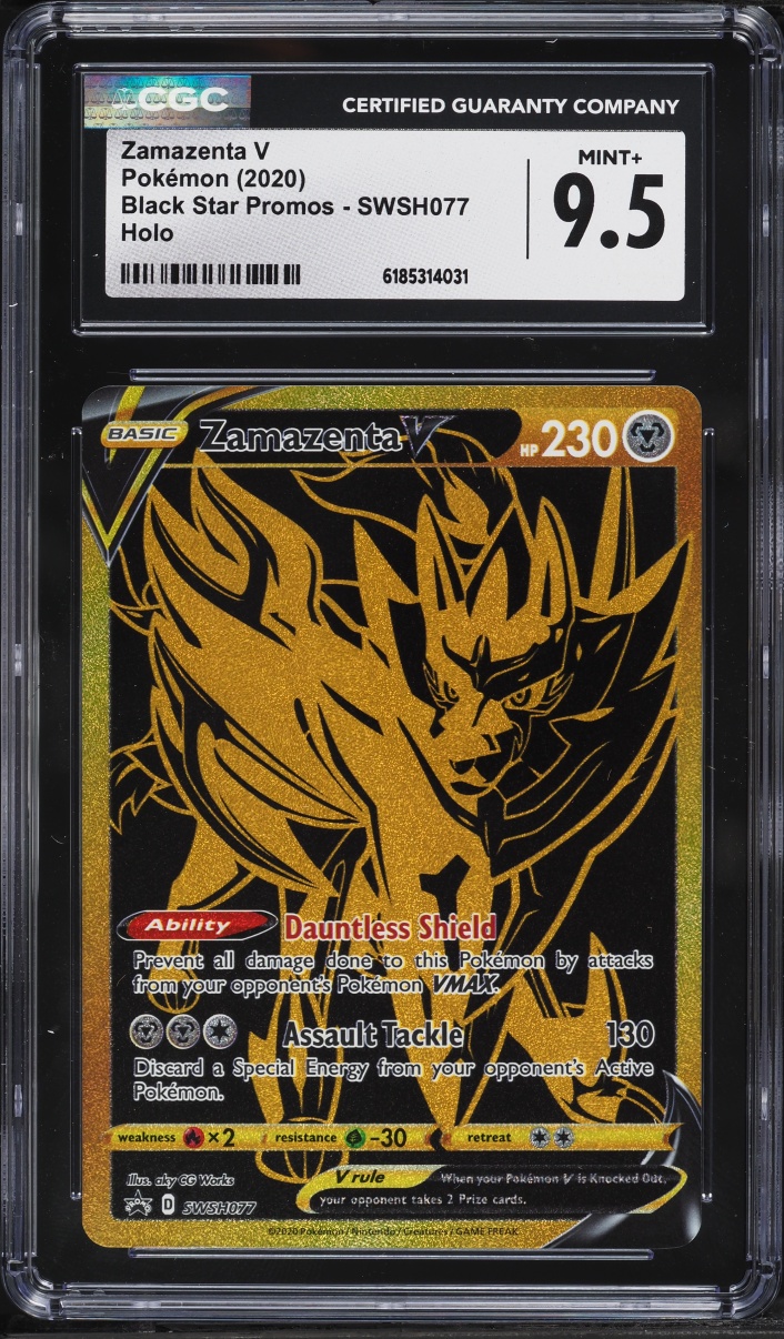 2020 #Swsh077 Zamazenta V CGC 9.5 Pokemon Sword & Shield Black Star Promo