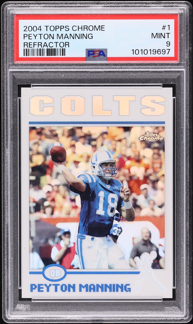 2004 Topps Chrome Refractor Peyton Manning #1 PSA 9 MINT