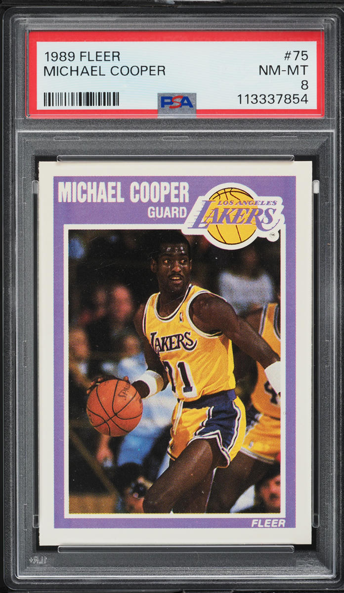 1989 Fleer Basketball Michael Cooper #75 PSA 8 NM-MT - Main Image