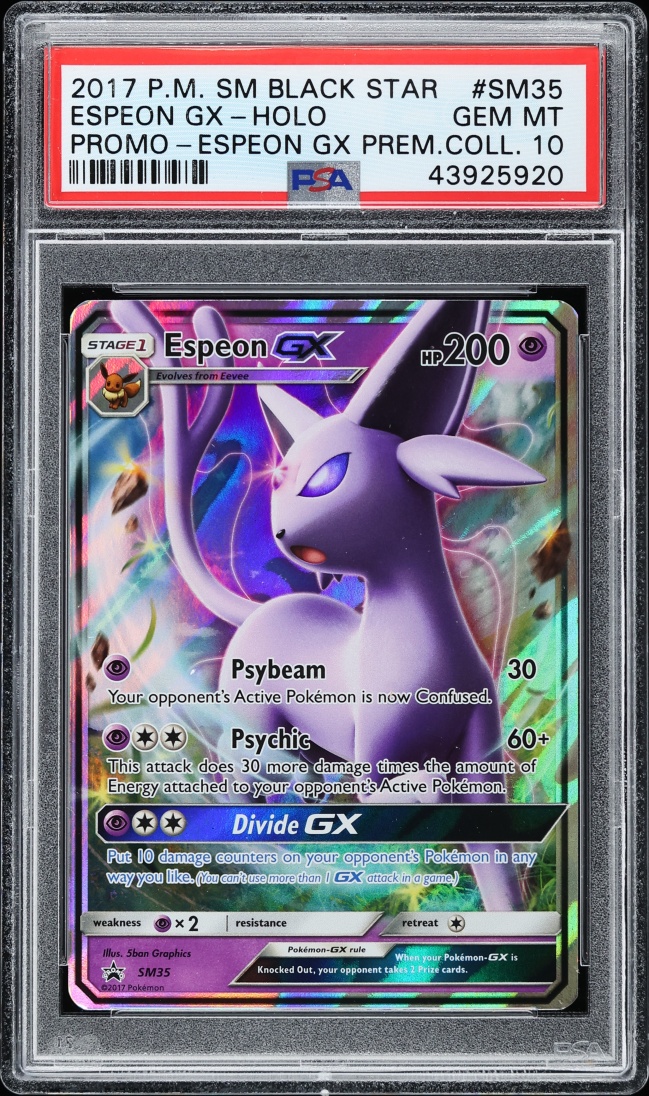 2017 Pokemon Sun & Moon Promo Premium Collection Espeon GX #SM35 PSA 10 GEM MINT