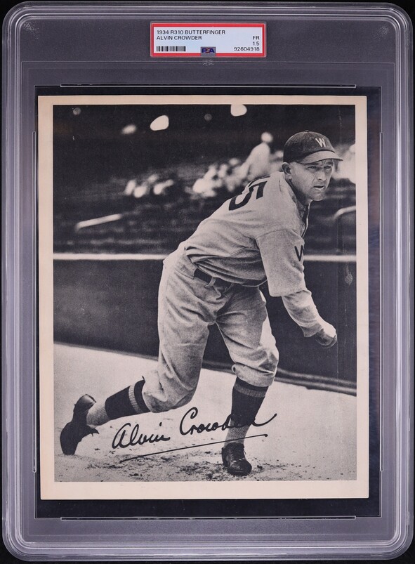 1934 R310 Butterfinger Alvin Crowder PSA 1.5 FR