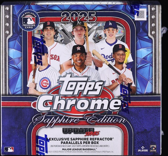 2025 Topps Chrome Update Series Baseball Sapphire Edition Sealed Box, 8ct Packs - Photo 1