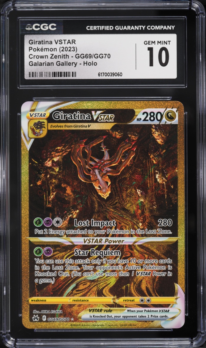 2023 Pokemon SWSH Crown Zenith Galarian Gallery Gold Rare Giratina Vstar #GG69 CGC 10 GEM MINT