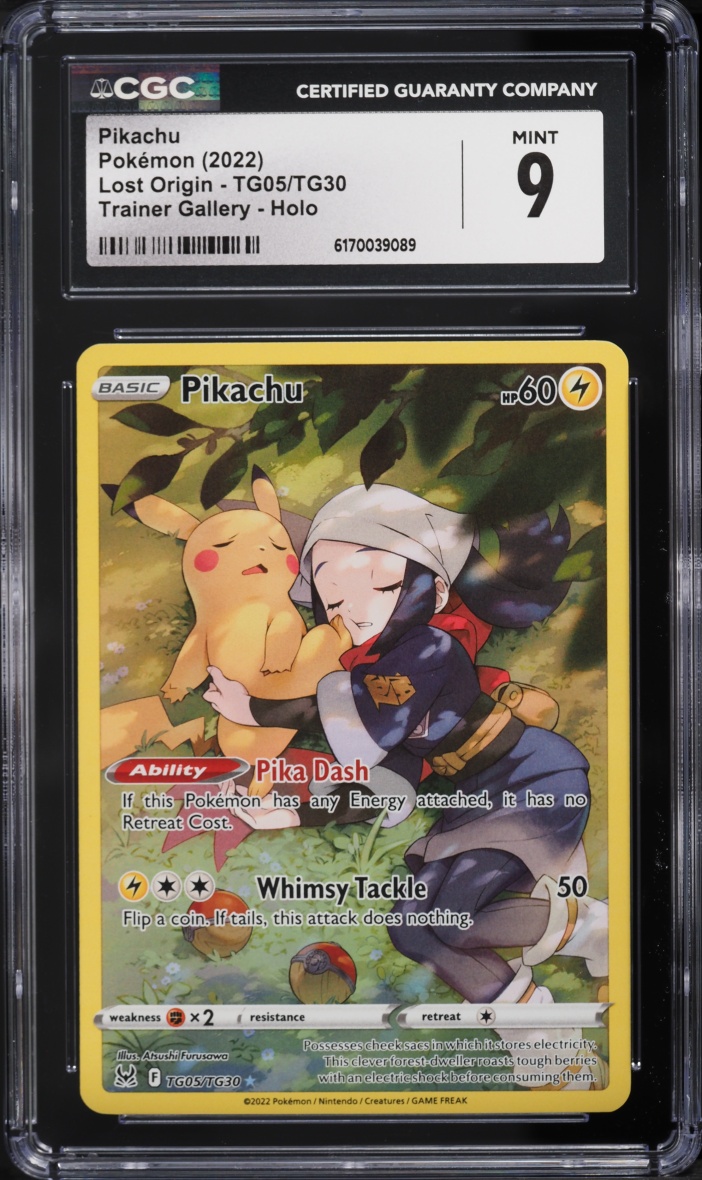 2022 Pokemon Sword & Shield Lost Origin CHR Pikachu #TG05 CGC 9 MINT