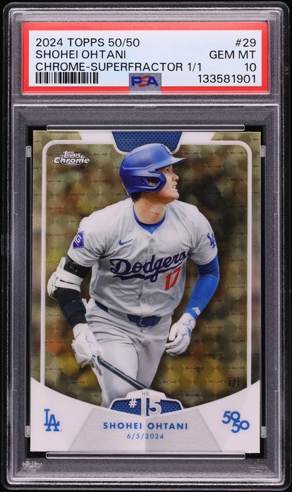 2024 Topps Chrome 50/50 Superfractor Shohei Ohtani 1/1 #29 PSA 10 GEM MINT