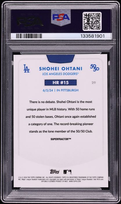 2024 Topps Chrome 50/50 Superfractor Shohei Ohtani 1/1 #29 PSA 10 GEM MINT
