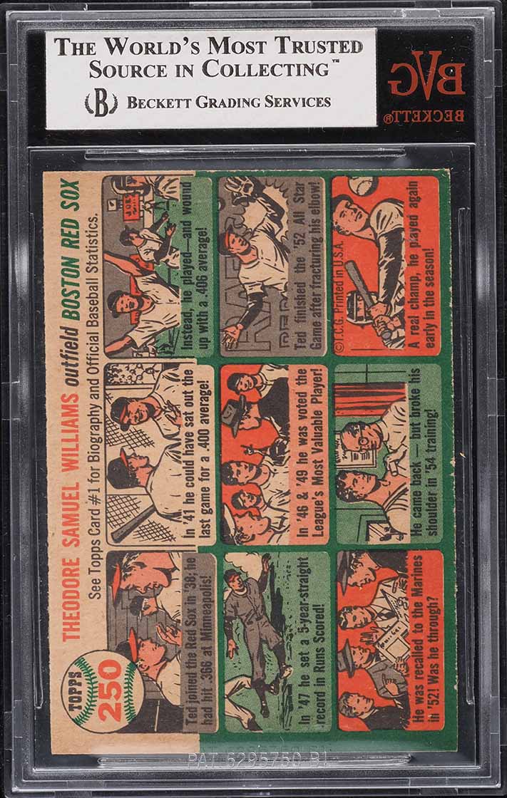 1954 Topps Ted Williams #250 BVG 4 VGEX