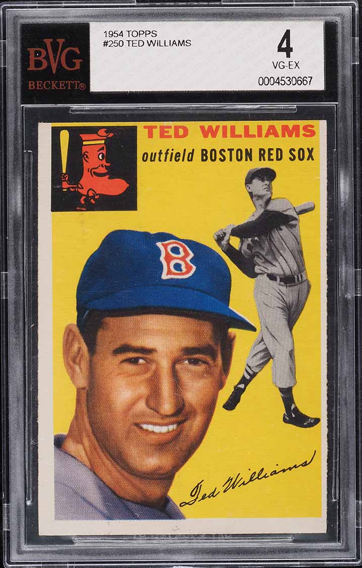 1954 Topps Ted Williams #250 BVG 4 VGEX