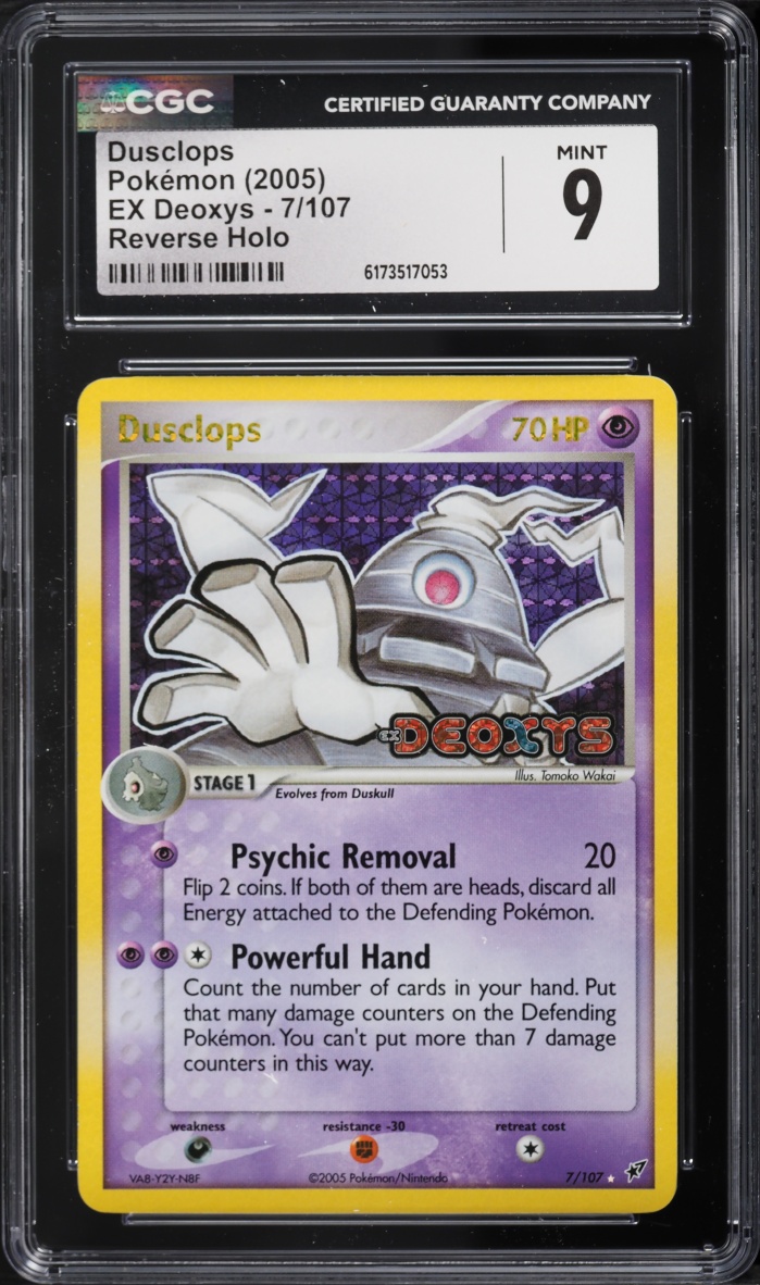 2005 Pokemon EX Deoxys Reverse Holo Dusclops #7 CGC 9 MINT