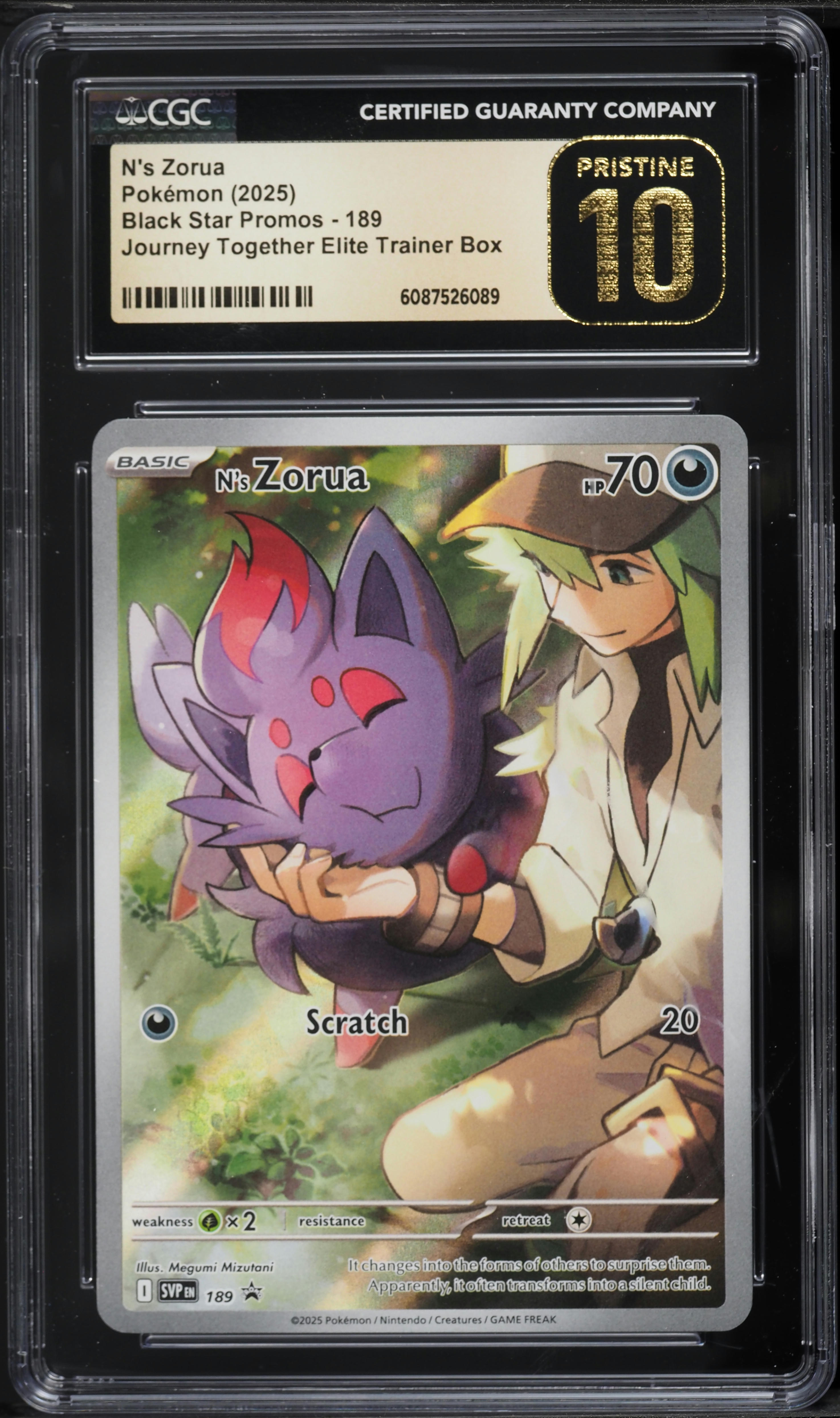 2025 Pokemon Scarlet & Violet Promo Journey Together ETB N's Zorua #189 CGC 10 PRISTINE