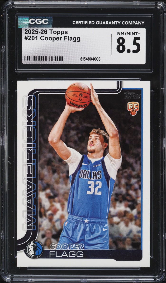 2025 Topps Basketball Cooper Flagg ROOKIE #201 CGC 8.5 NM-MT+