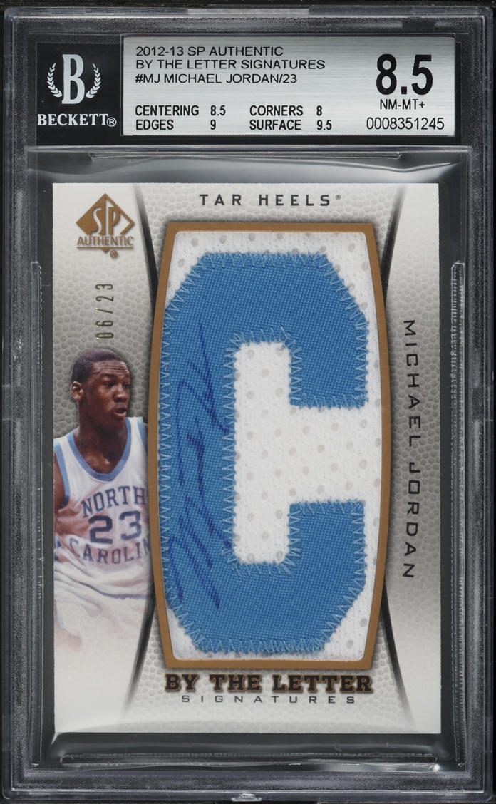 2012 SP Authentic By The Letter Michael Jordan PATCH AUTO /23 #BL-MJ ...