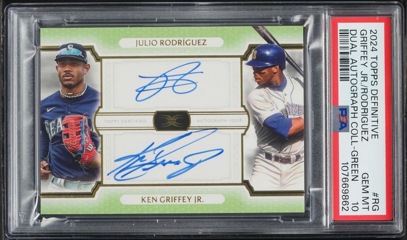 2021 Topps Museum Collection Dual Ichiro Ken Griffey Jr. AUTO /15