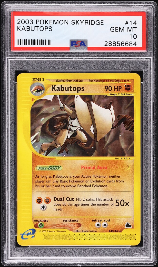 2003 Pokemon Skyridge Kabutops #14 PSA 10 GEM MINT