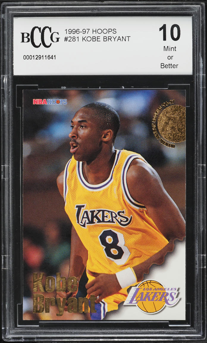 1996 Hoops Kobe Bryant ROOKIE #281 BCCG 10