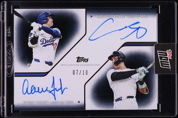 2025 Topps MVP Collection Black Foil Shohei Ohtani & Aaron Judge AUTO /10 #50A