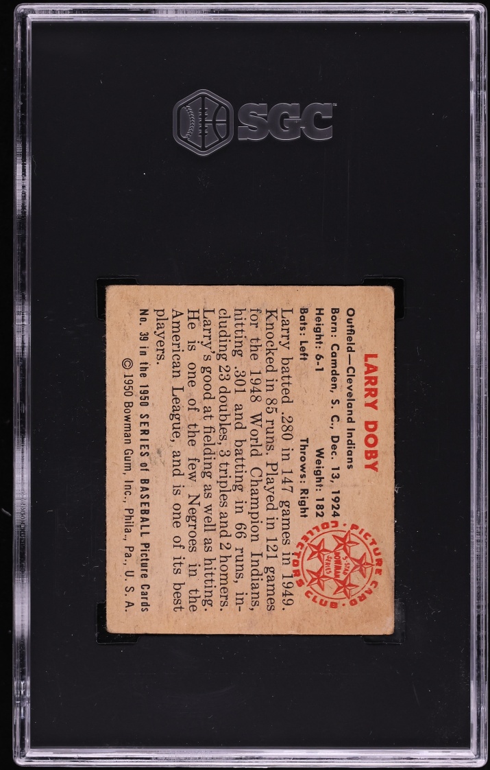 1950 Bowman Larry Doby #39 SGC 1.5 FR