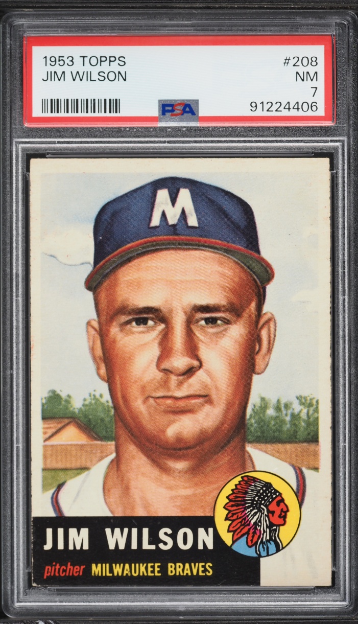 1953 Topps Jim Wilson #208 PSA 7 NRMT