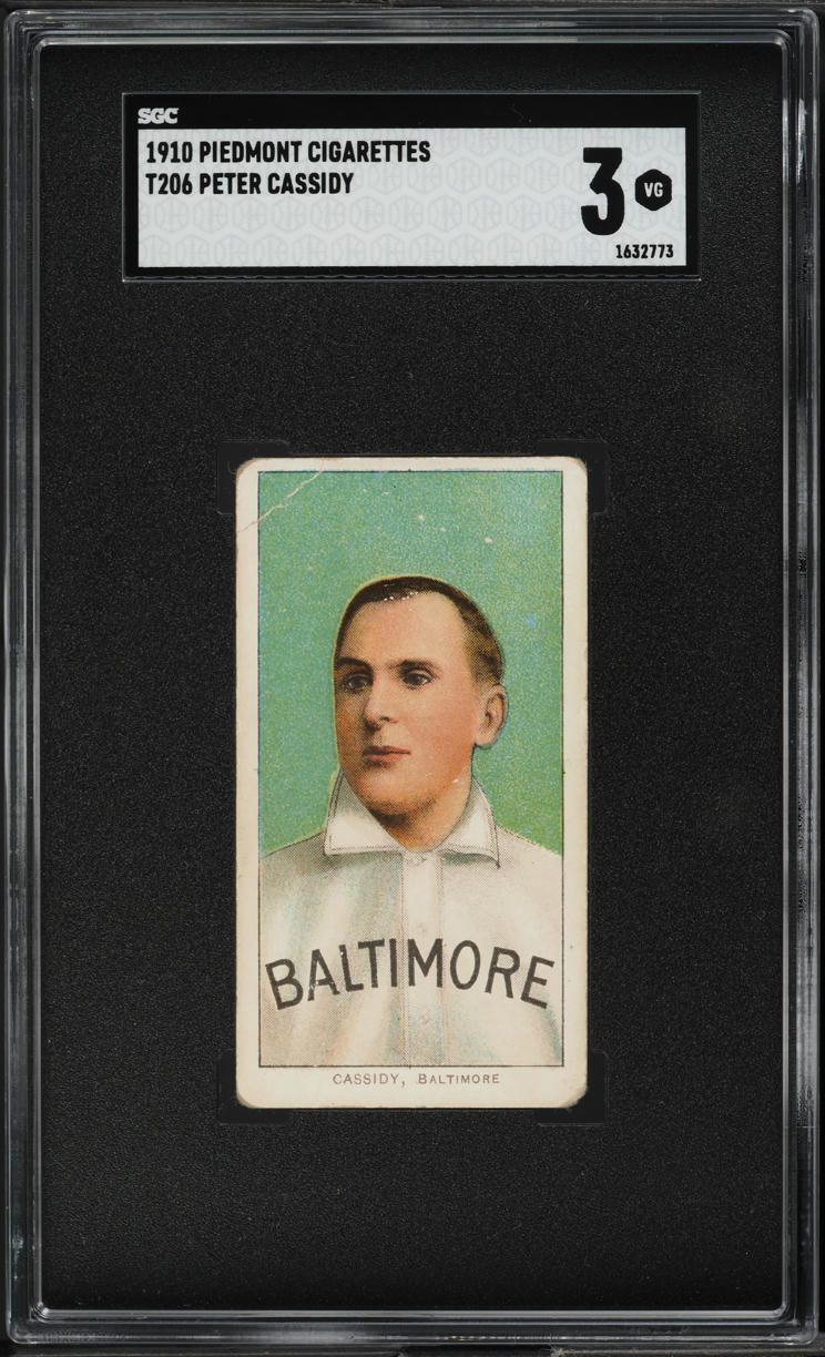 1909-11 T206 Peter Cassidy SGC 3 VG
