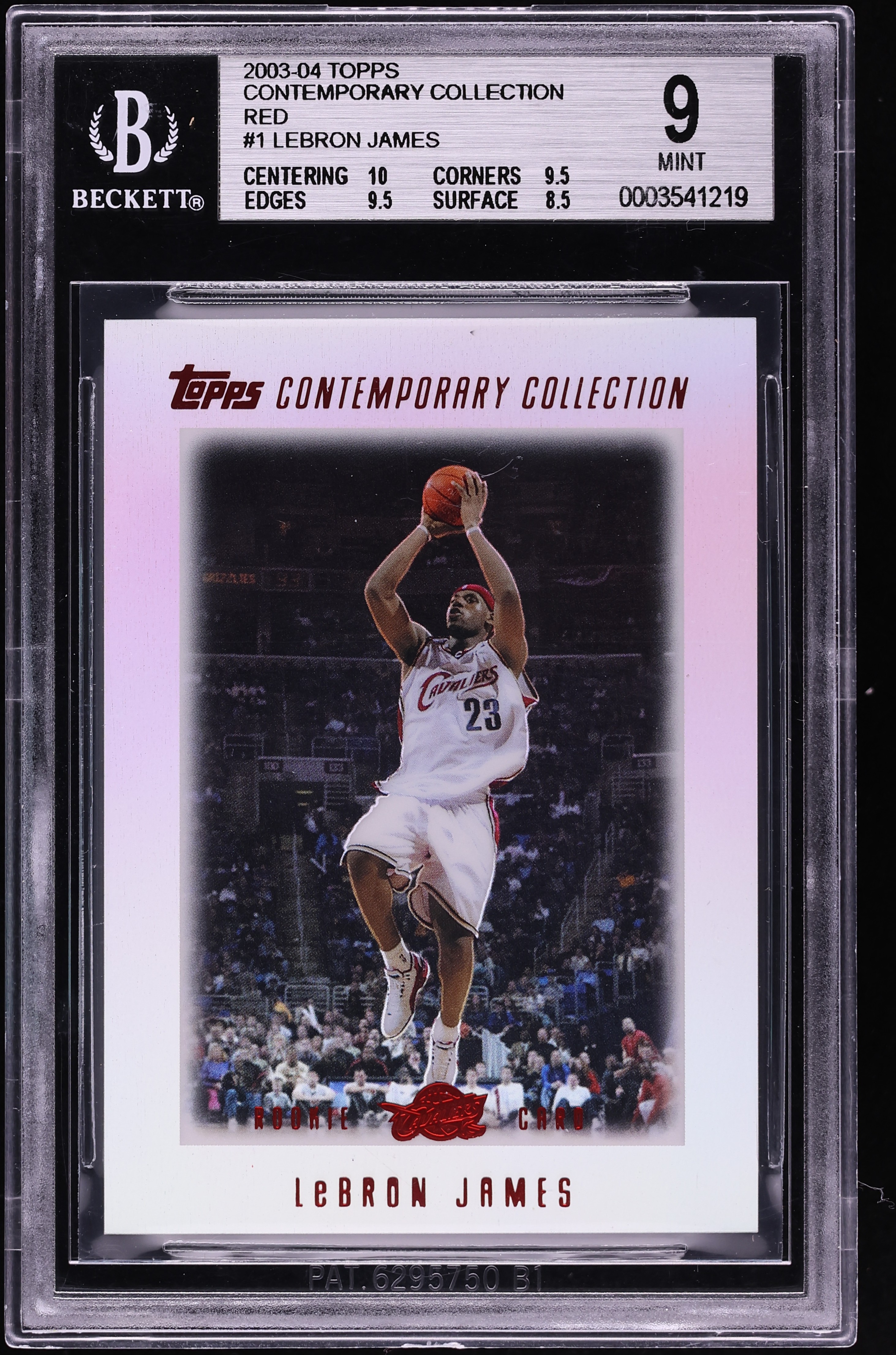 2003 Topps Contemporary Collection Red LeBron James ROOKIE /225 #1