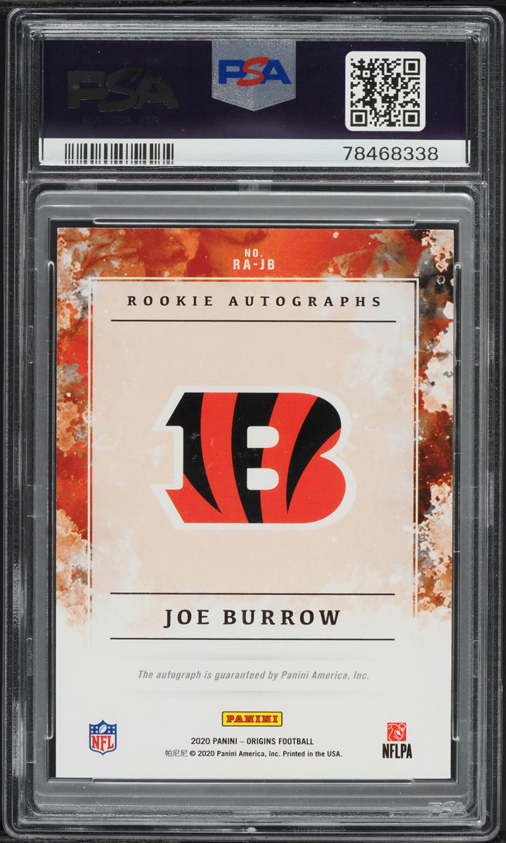 2020 Panini Origins Blue Joe Burrow ROOKIE AUTO DNA 10 /49 #RAJB PSA 10 GEM MINT