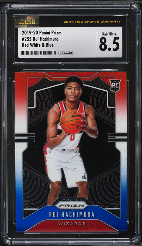 2019 Panini Prizm Rui Hachimura ROOKIE RC #255 PSA 10 GEM MINT on
