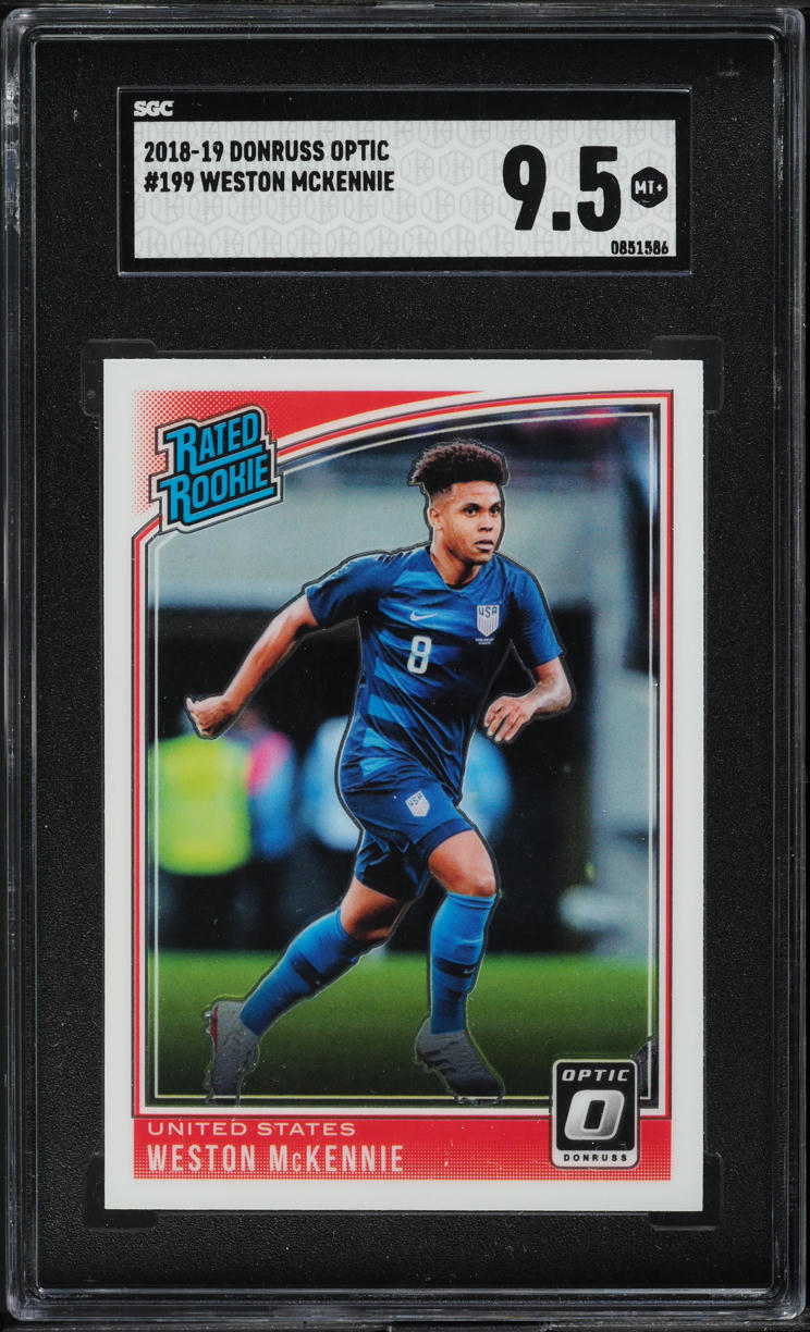 2018 Donruss Optic Weston McKennie ROOKIE #199 SGC 9.5 MINT+