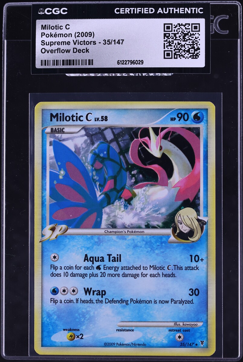2009 Pokemon Platinum Supreme Victors Holo Milotic C #35 CGC AUTH