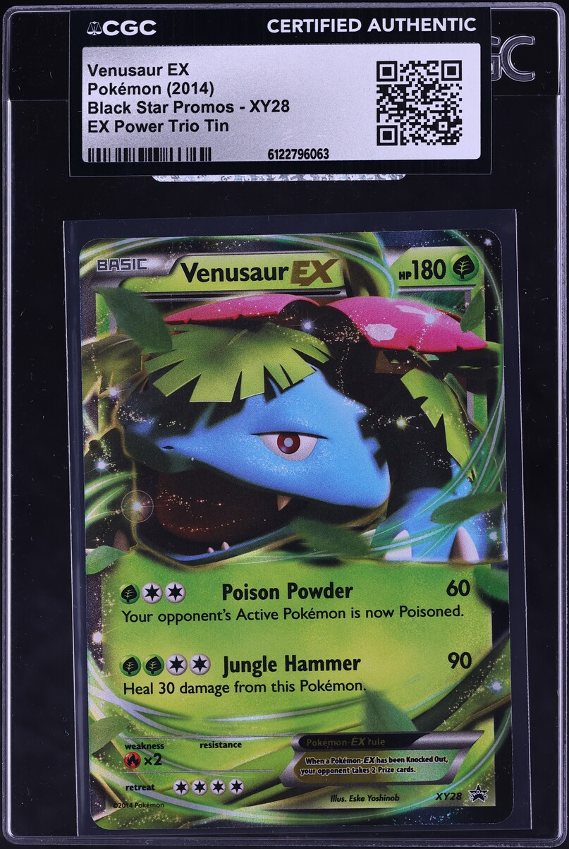 2014 Pokemon XY Promo EX Power Trio Holo Venusaur EX #XY28 CGC AUTH