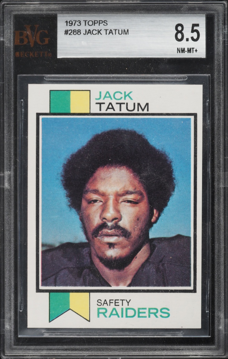 1973 Topps Football Jack Tatum ROOKIE #288 BVG 8.5 NM-MT+