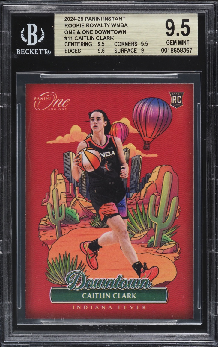2024 Panini Instant Royalty WNBA One & One Downtown Caitlin Clark ROOKIE #11 BGS 9.5 GEM MINT