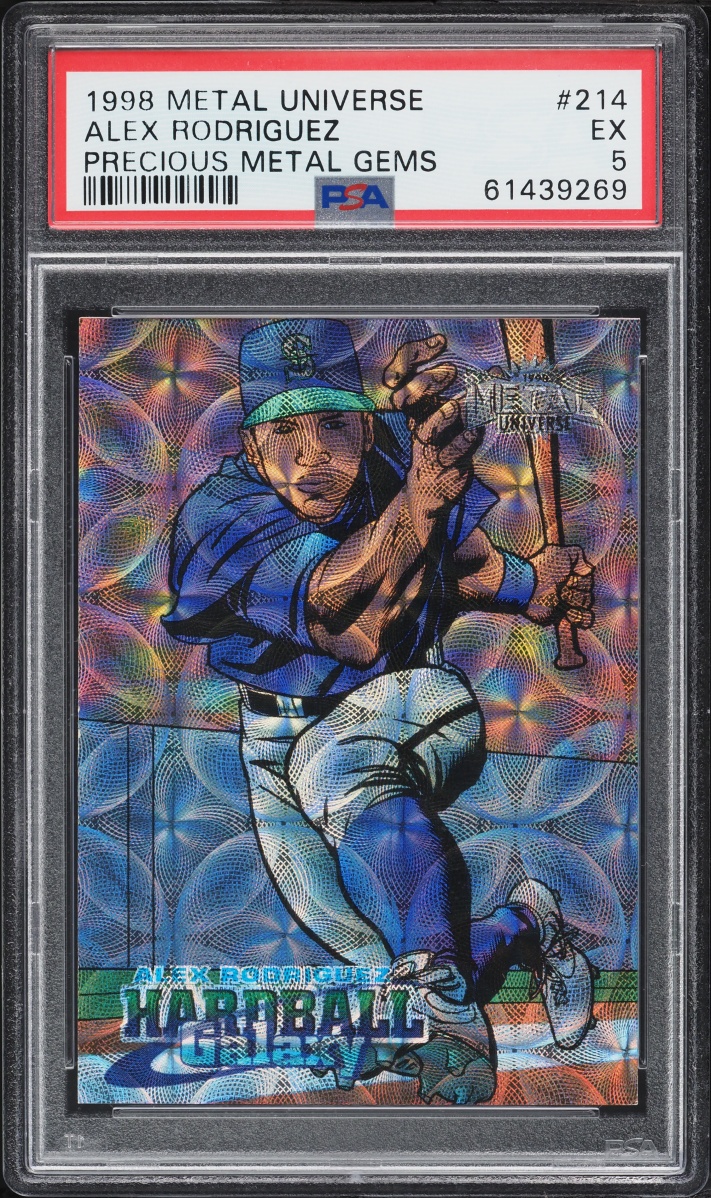 1998 Metal Universe Precious Metal Gems PMG Alex Rodriguez /50 #214 PSA 5 EX