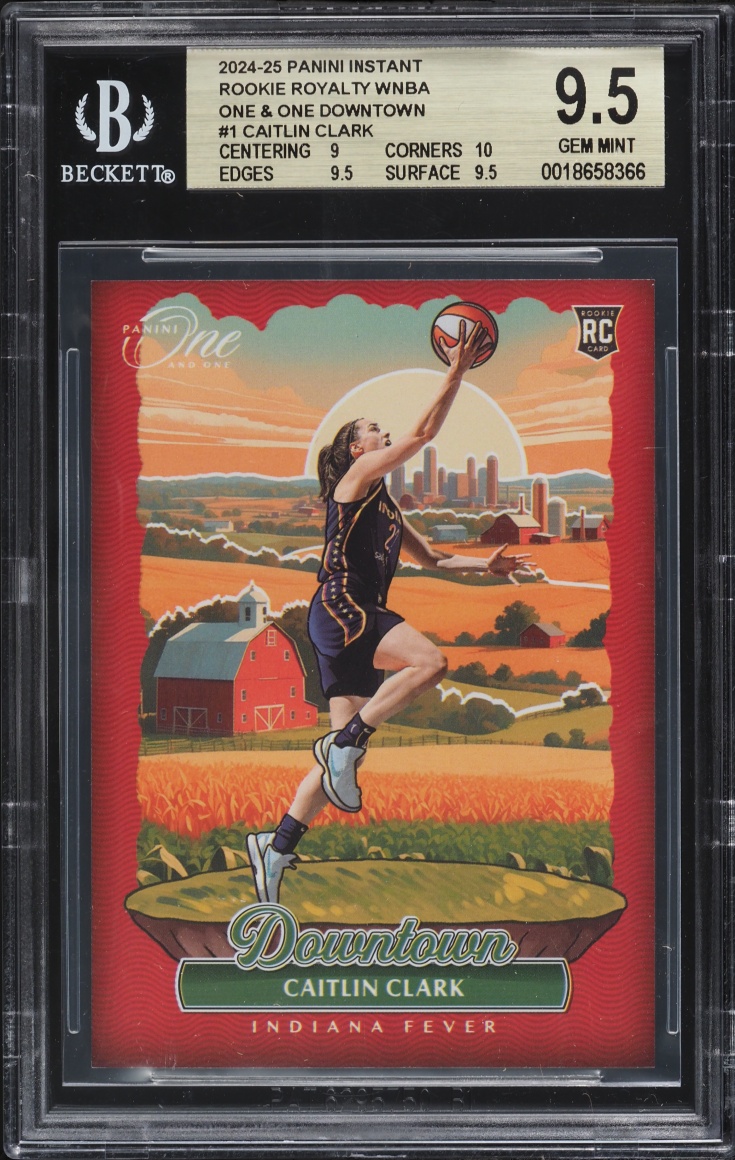 2024 Panini Instant Royalty WNBA One & One Downtown Caitlin Clark ROOKIE #1 BGS 9.5 GEM MINT