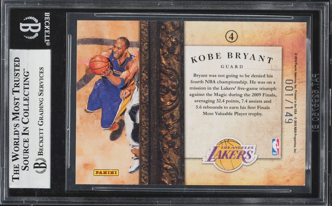 2009 Court Kings Le Cinque Piu Belle Kobe Bryant /149 #4 BGS 9 MINT - Photo 2
