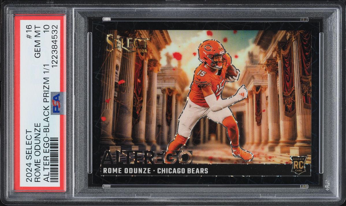 2024 Select Alter Ego Black Prizm Rome Odunze ROOKIE #16 PSA 10 GEM MINT