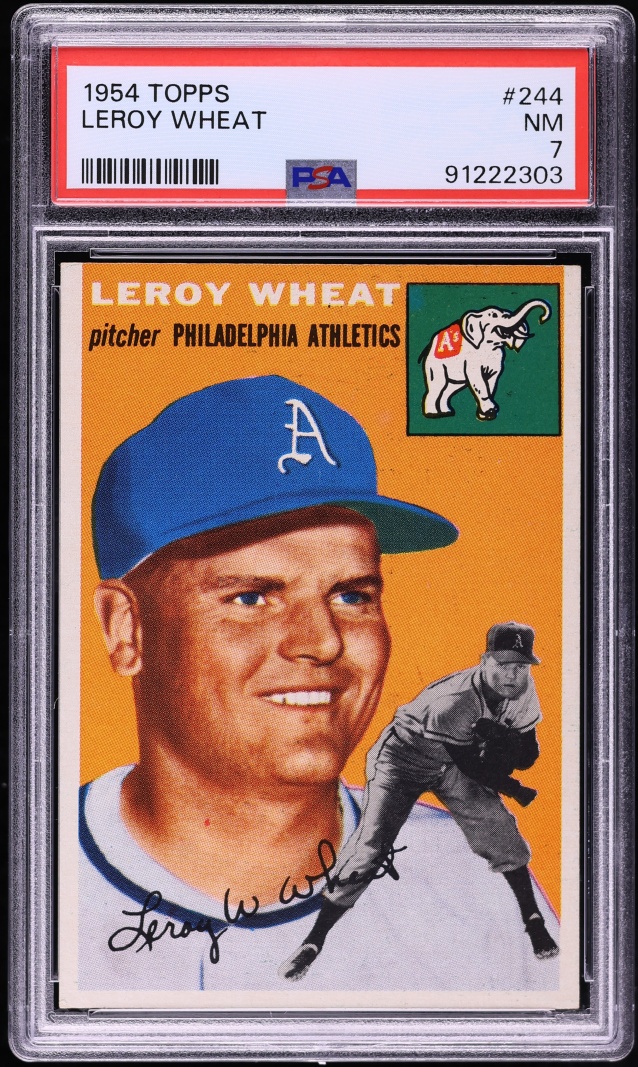 1954 Topps Leroy Wheat #244 PSA 7 NRMT
