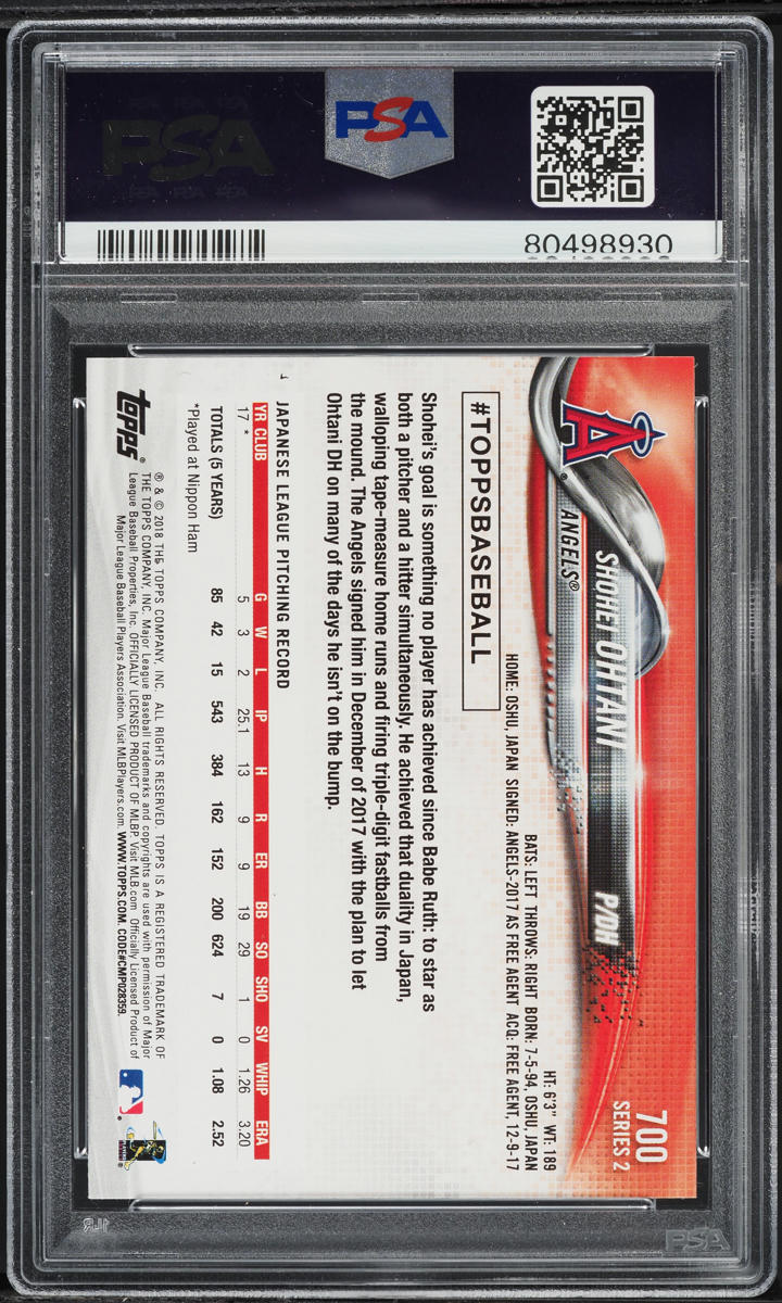 2018 Topps Complete Set Series 2 All-Star Game Shohei Ohtani