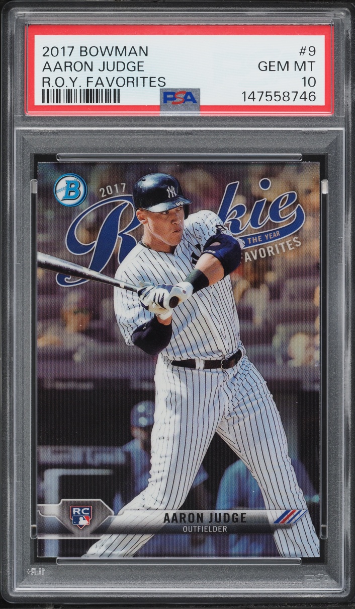 2017 Bowman ROY Favorites Aaron Judge ROOKIE #ROYF-9 PSA 10 GEM MINT