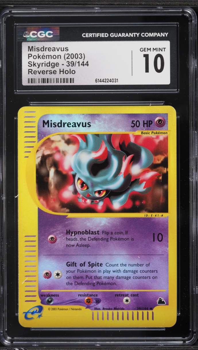 2003 Pokemon Skyridge Reverse Holo Misdreavus #39 CGC 10 GEM MINT