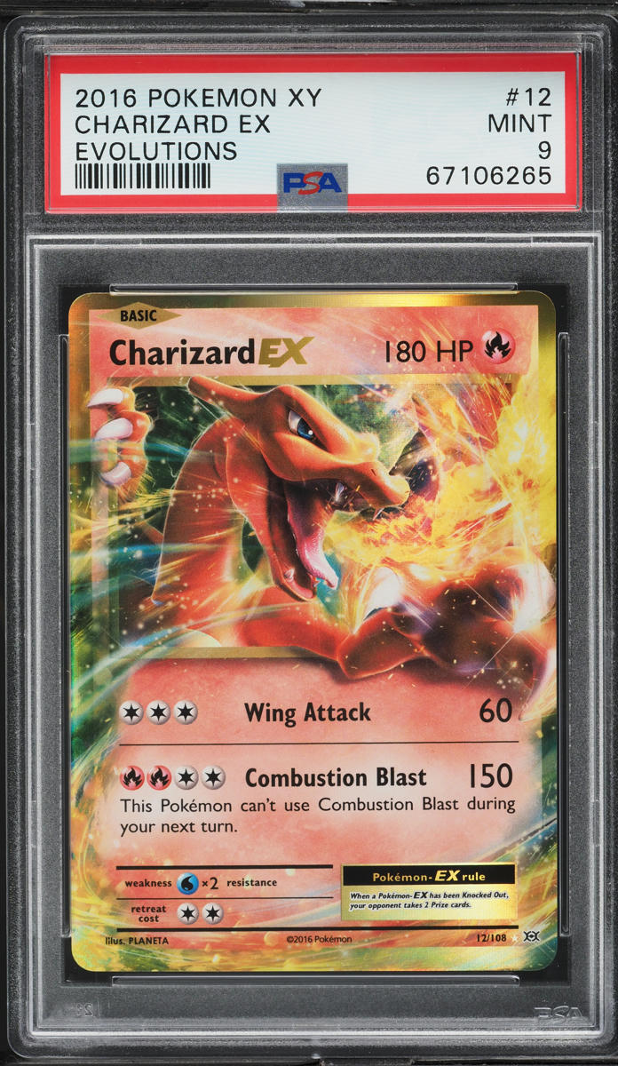 2016 Pokemon XY Evolutions Charizard EX #12 PSA 9 MINT