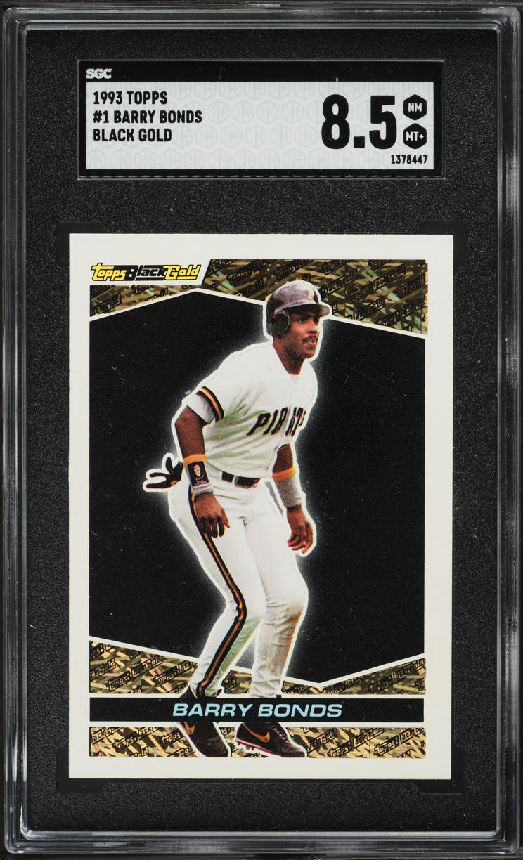 1993 Topps Black Gold Barry Bonds #1 SGC 8.5 NM-MT+