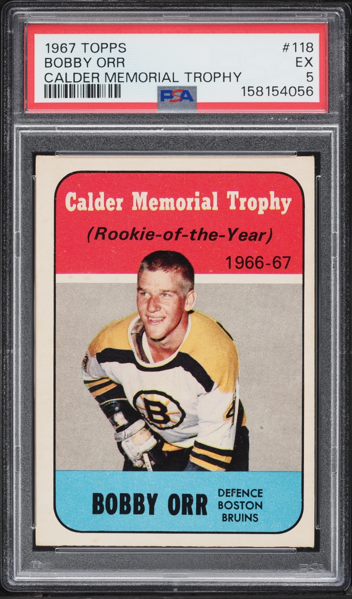 1967 Topps Calder Memorial Trophy Bobby Orr #118 PSA 5 EX