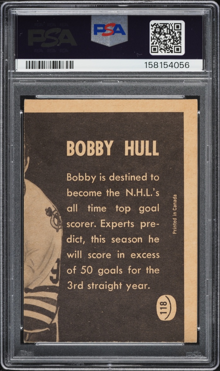 1967 Topps Calder Memorial Trophy Bobby Orr #118 PSA 5 EX