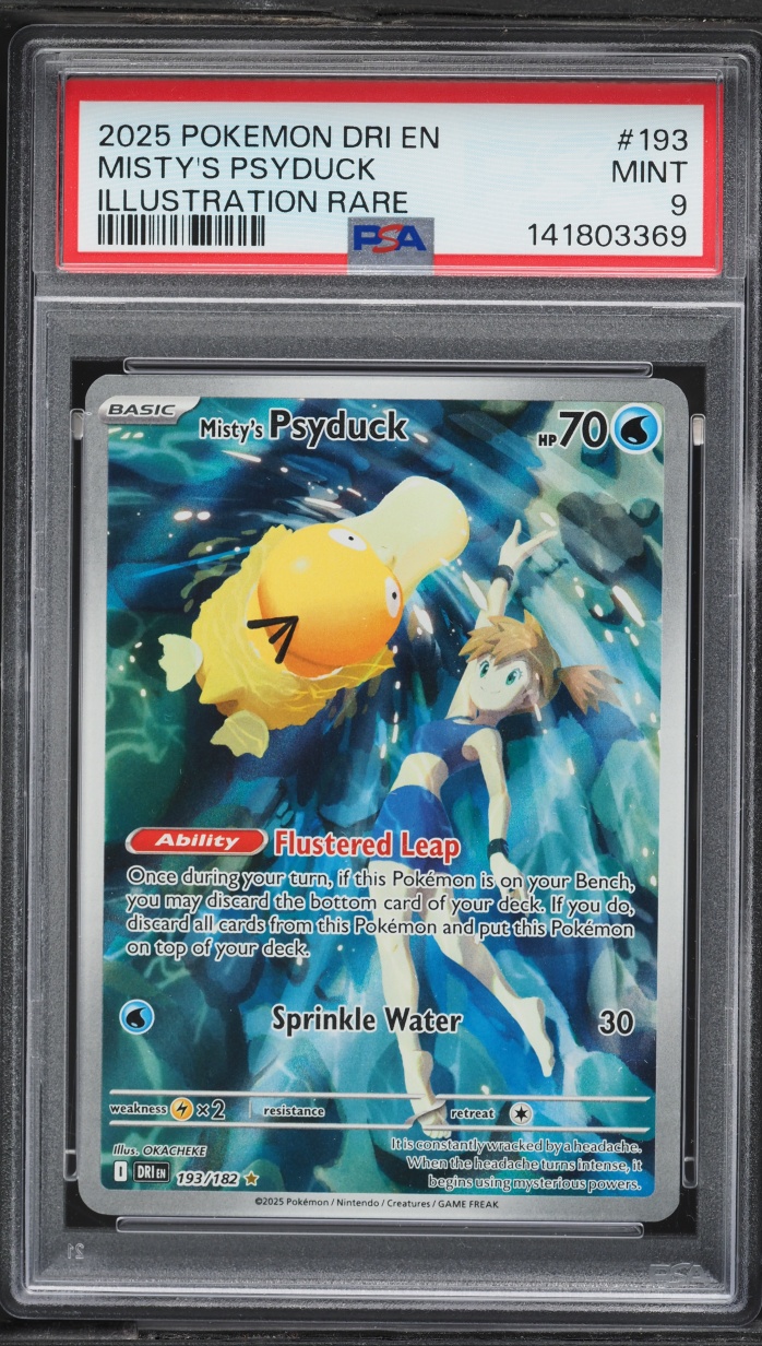 2025 Pokemon Scarlet & Violet Destined Rivals IR Misty's Psyduck #193 PSA 9 MINT