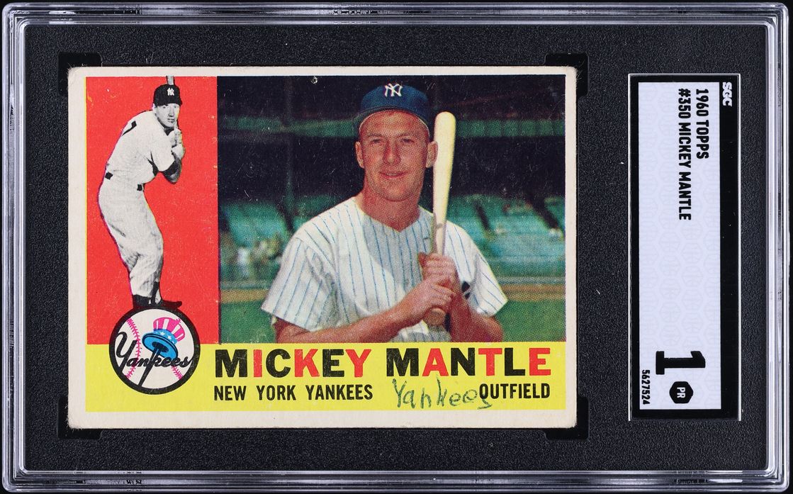 1960 Topps Mickey Mantle #350 SGC 1 PR