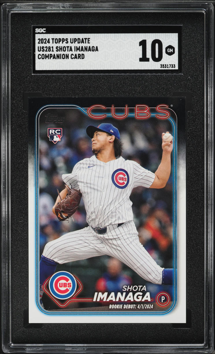 2024 Topps Update Companion Card Shota Imanaga ROOKIE #US281 SGC 10 GEM MINT