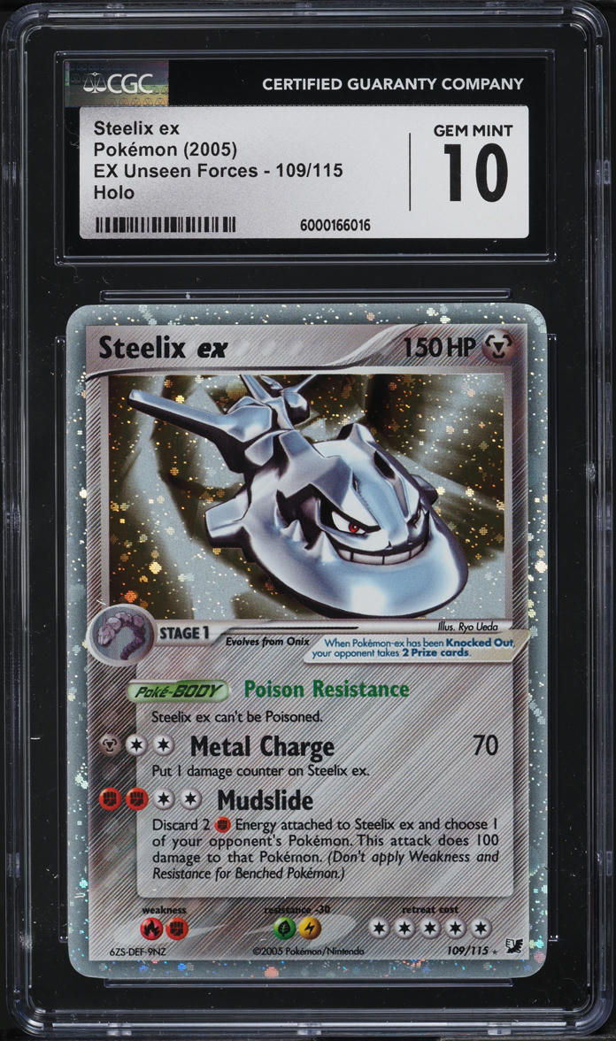2005 Pokemon EX Unseen Forces Holo Steelix ex #109 CGC 10 GEM MINT