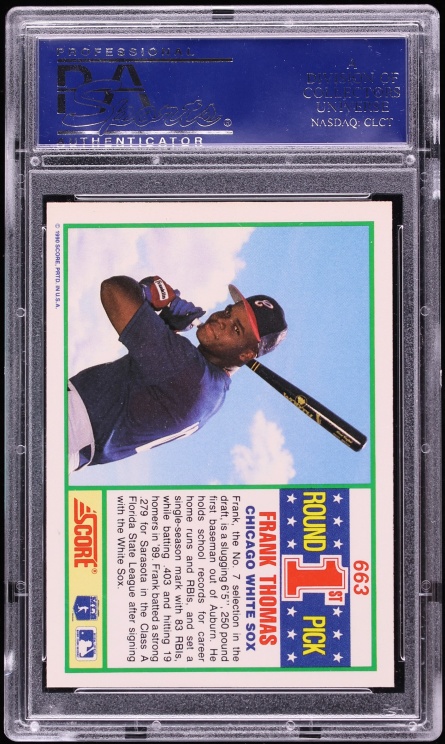 1990 Score Frank Thomas ROOKIE #663 PSA 6.5 EXMT+
