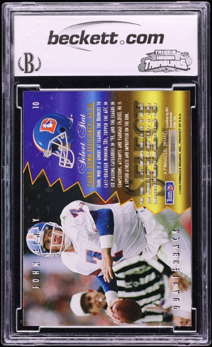 1994 Select Football John Elway #10 BCCG 10