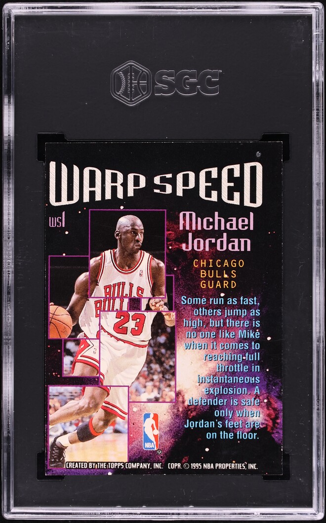 1995 Stadium Club Warp Speed Michael Jordan #WS1 SGC 7 NRMT